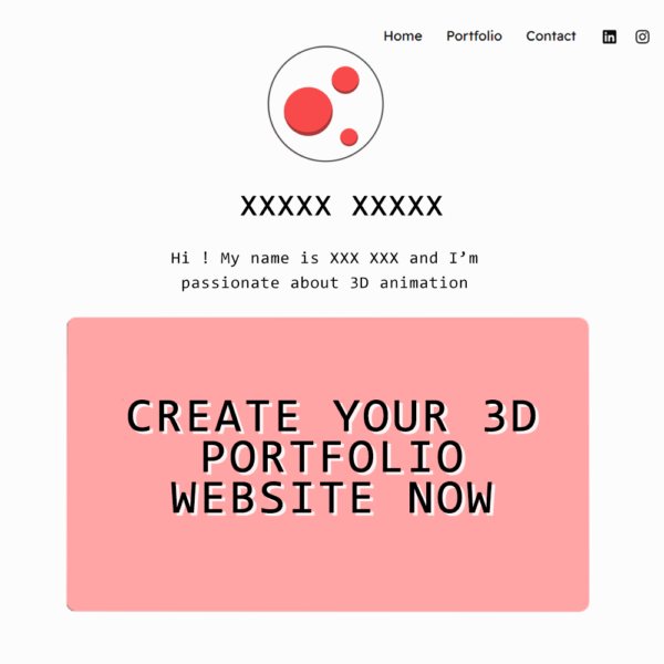 Create a Website Portfolio for 3D Animation